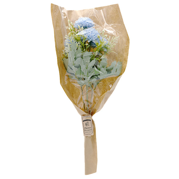 造花 シルクフラワー 『フラワーブーケ マム サックス ZYJP2419-6』 【ユザワヤ限定商品】