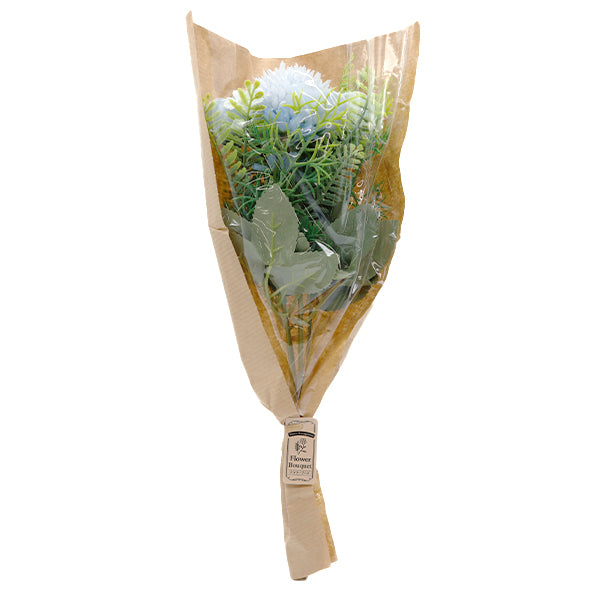 造花 シルクフラワー 『フラワーブーケ マムローズ サックス ZYJP2437-2』 【ユザワヤ限定商品】