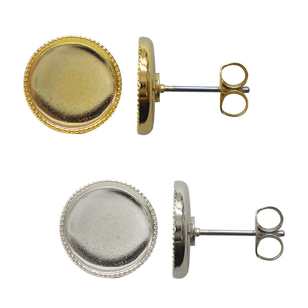 Kunsthandwerk "Piercing mit runden Platte 10mm Goldfarbe"