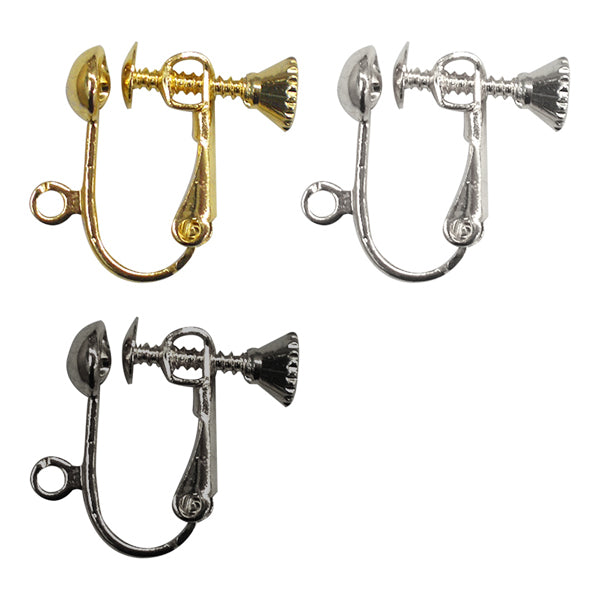 مستلزمات الحرف اليدوية "اقراط زنبركية 5 ملم خرز فضي"