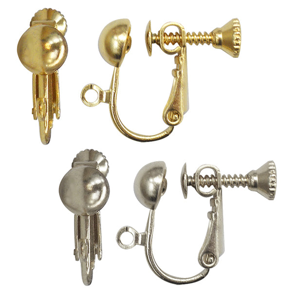 مستلزمات الحرف اليدوية "اقراط زنبركية 6 ملم خرز ذهبي"