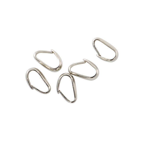 手芸金具 『甲丸バチカン 中 シルバー 5個入り』