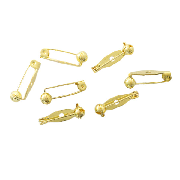 手芸金具 『回転ブローチ 20mm ゴールド 7個入り』