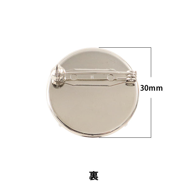 Кроншень ручной работы «Душевая брошь 30 мм серебро #7006"