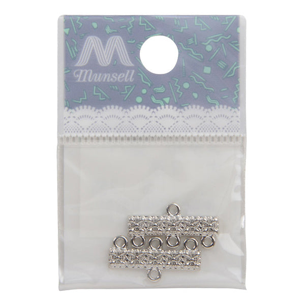 مستلزمات الحرف اليدوية "شريط معدني كبير 3 سلسلة فضي 2 قطعة"