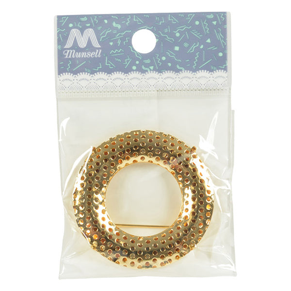 Handicraft bracket "Shower brooch donut gold 1 piece #7014"