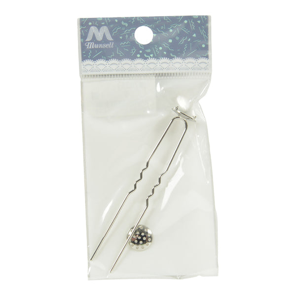 Soporte de artesanía "Ducha Kanzashi Silver 12 mm 1 pieza #7035"