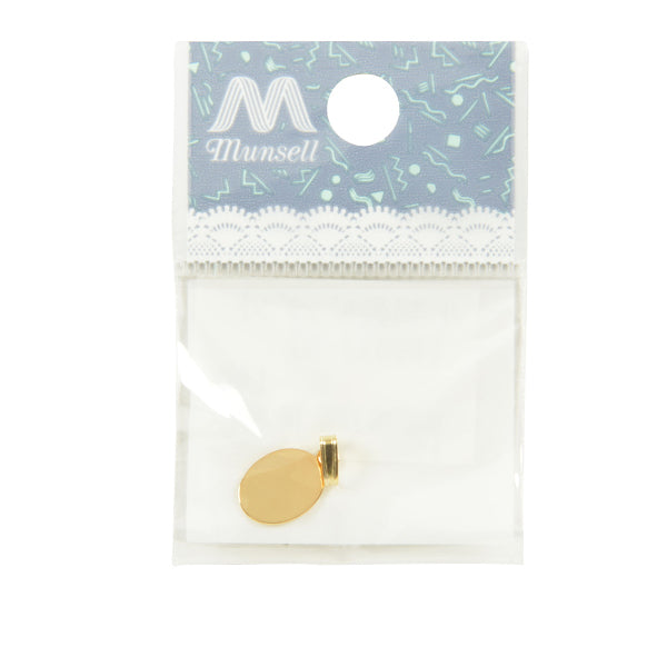 手芸金具 『楕円貼り付け用ペンダントトップ 9×7mm ゴールド 1個入り #9011-B』