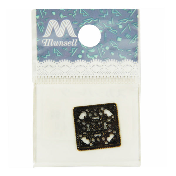 Handicraft bracket "Skashi parts 21.5mm square antique gold #2422"