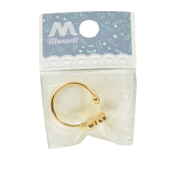 Handicraft fittings "Clay base folk ring clover gold 1 containing #3109"