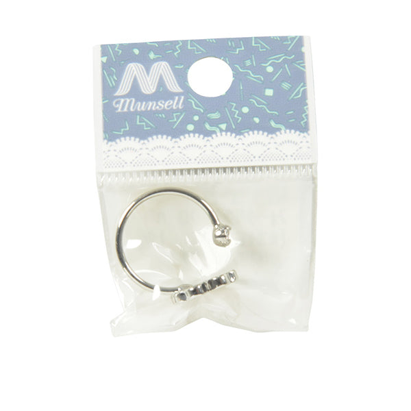 Handicraft fittings "Clay base folk ring clover silver 1 piece #3109"