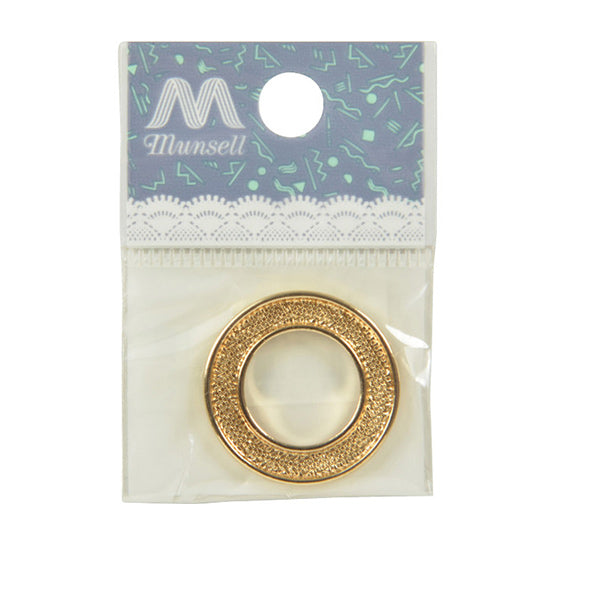 Handicraft bracket "Clay base round frame 23mm gold 1 piece #3097"