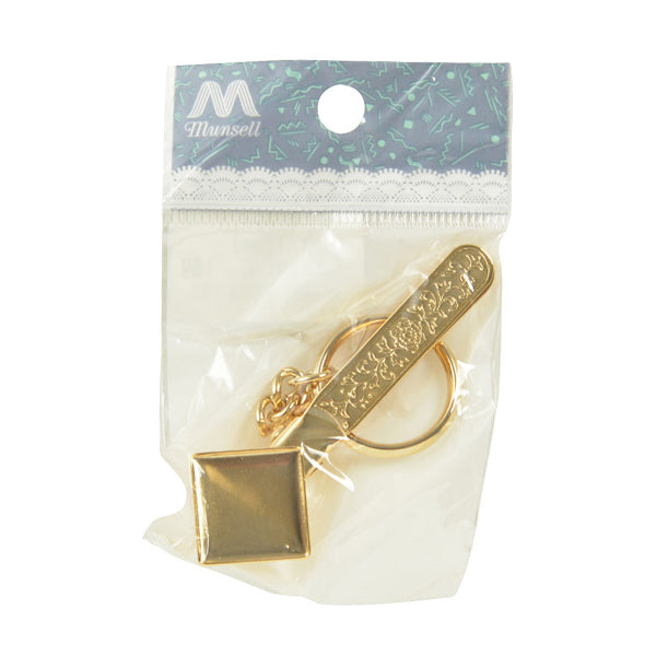 Supporto per tasti della borsa a mano quadrato 17mm oro #8069g"