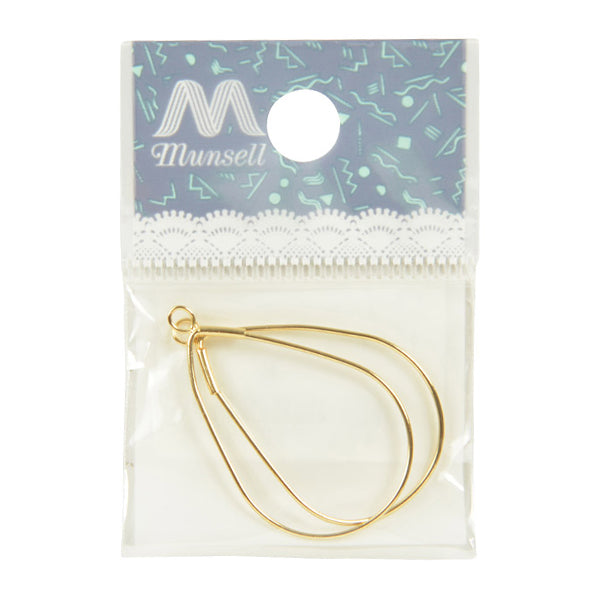 Handicraft bracket "Wire Foop Drop Gold 2 pieces"