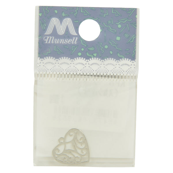 Kunsthandwerk Klammer "Charm Heart Silver Nr. 10295"