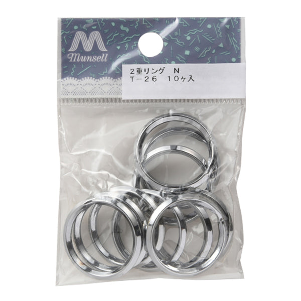 Handicraft bracket "Double ring silver T-26 10 pieces"