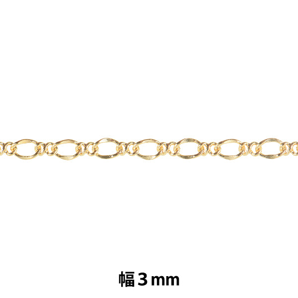 【数量5から】 アクセサリー金具 『フィガロチェーン ゴールド OT0.4/750』