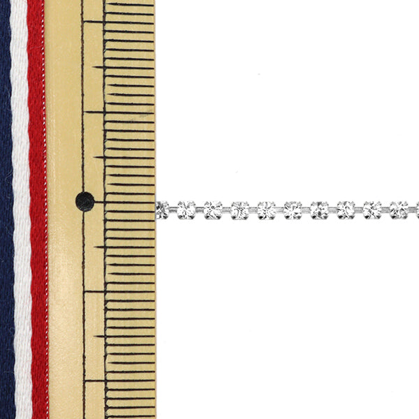 【数量5から】 チェーン 『プレシオサ ダイヤチェーン クリスタル シルバー M100』