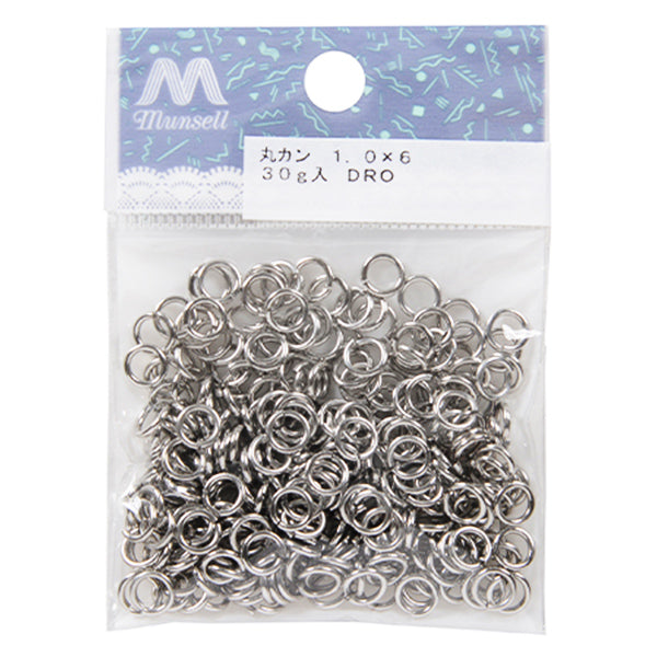 تركيبات يدوية "حلقة دائرية 1.0 ملم × 6 ملم فضي 30 جرام"