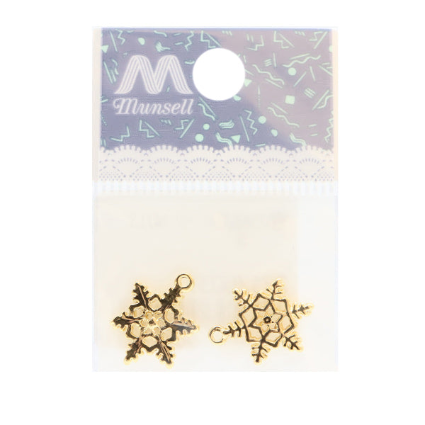 Accesorios de artesanía "Piezas de cristal de nieve No.13 Oro 271-0039"