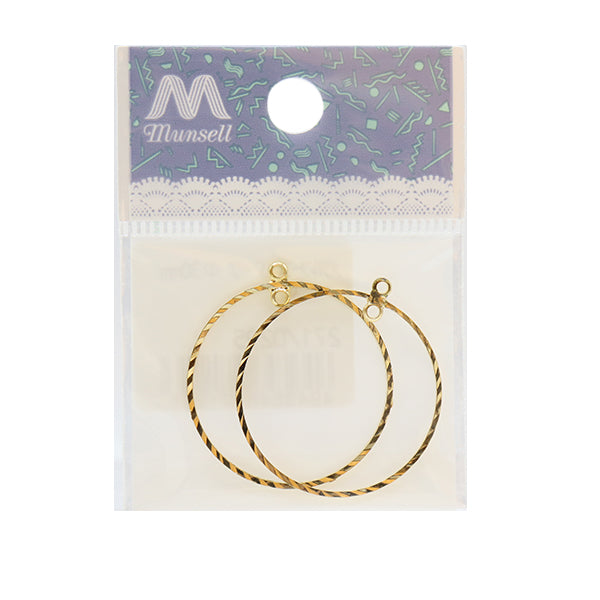 手芸金具 『メタルフープパーツ 30mm ゴールド 271/0295』