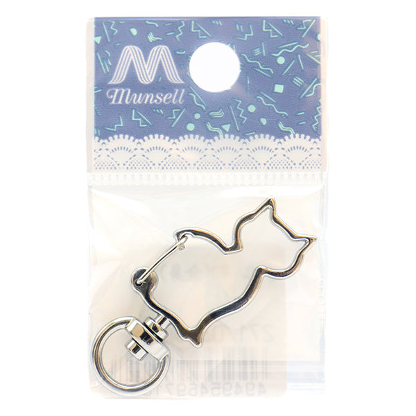 مستلزمات الحرف اليدوية "سلسلة مفاتيح قطة فضية 271/0323"