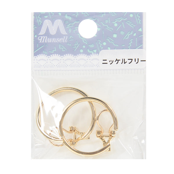 Kunsthandwerk Klammer "Spring Typ Hoop Ohrring Nickel kostenlos 2,4 cm Gold mit 1 Paar EA1695-217"