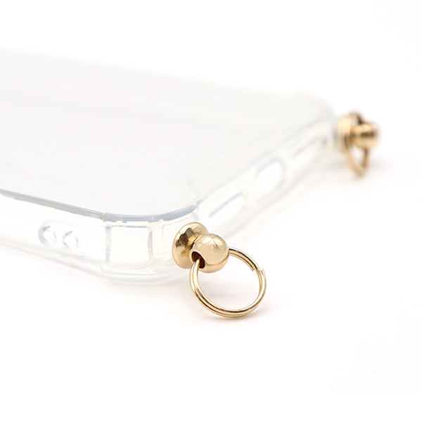 مواد حرفية "كفر ايفون بتركيبات معدنية لهاتف ايفون اكس/اكس اس، شفاف × ذهبي ZA0482"