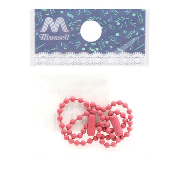 Handicraft bracket "Color ball chain 2.4mm x 12cm with 2 pink ZA0793-XXX"