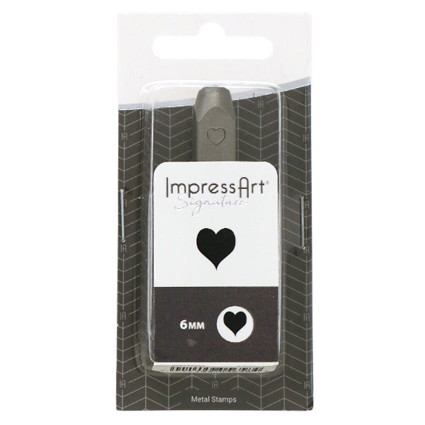 Estampage en métal en métal "Impressart Design Stamp Heart 6mm U1006 6 6" Miyuki Miyuki