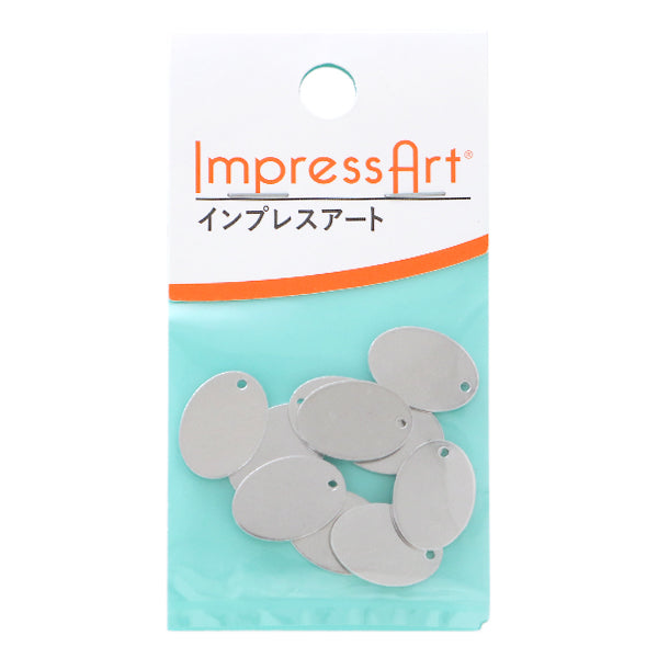 Estampado de metal "Impressart Stamping Plate en blanco (elíptico) Aproximadamente 18 x 13 mm 9 piezas U3010 // 3"