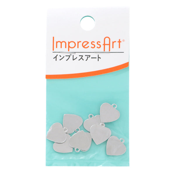 ختم معدني ختم معدني "ImpressArt ختم قلب فارغ (مع حلقة) حوالي 13 × 13 مم 9 قطع ألومنيوم U3021/3" MIYUKI Miyuki