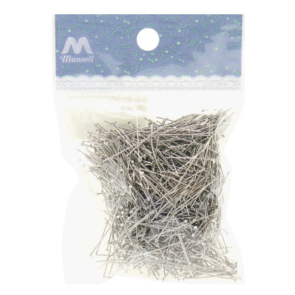 Хрустальные фитинги "T -pin 0,5 x 20 мм серебро 50 г около 1350 штук "