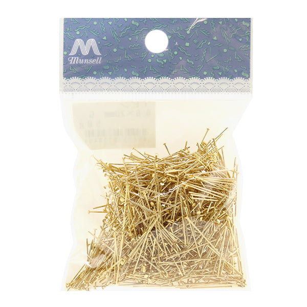手芸金具 『Tピン 0.6×20mm ゴールド 50g 約900個入り』