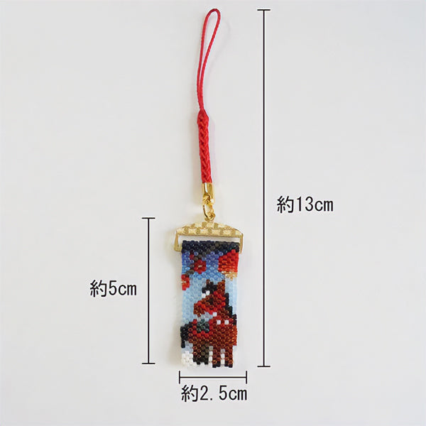 ビーズキット 『見返り馬に梅根付け PB-357』 HOBBIX 京都・西陣 ホビックス