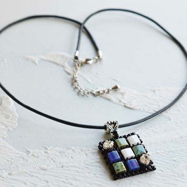 خرزطقم “طلاء بيكاسو”خرزطقم إكسسوارات مصنوع من قلادة هوائية للرقبة BFK-382" MIYUKI