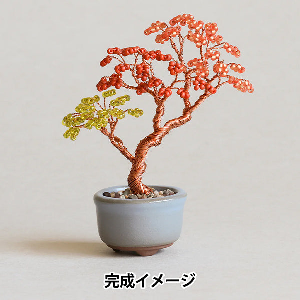 beaded bonsai tree kit BeadsKit "Nejitte BONSAI Kit Autumn Leaves HCA30//5" MIYUKI – Yuzawaya