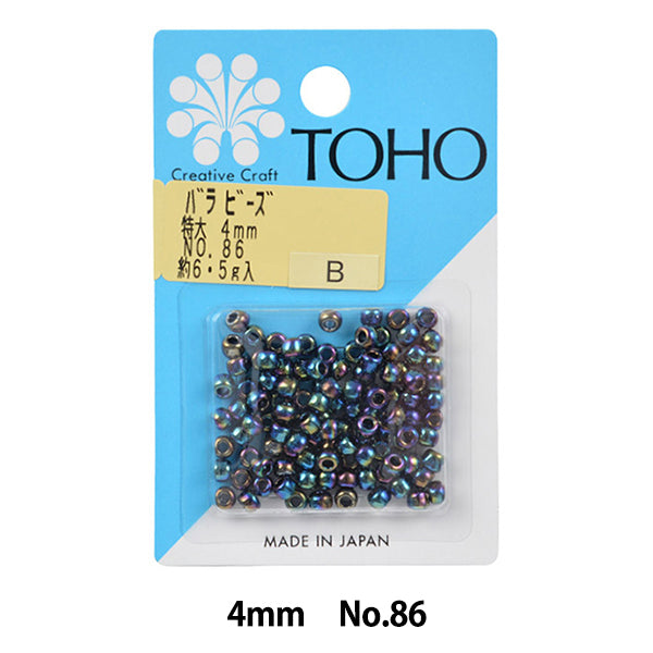 reバース　Congratulations!! 全8種　各1枚 ビーズ 『バラビーズ 特大 4mm No.86』 TOHO BEADS トーホービーズ