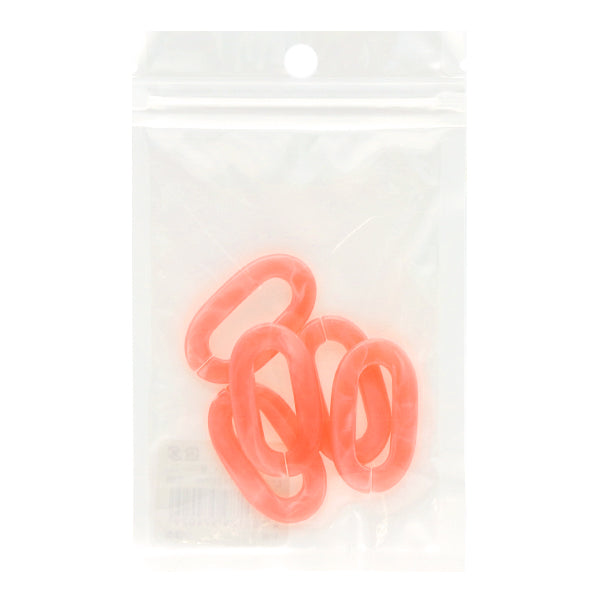 구슬 "아크릴 부품 체인 타원형 대리석 핑크 약 37mm x 21mm 10-3530"