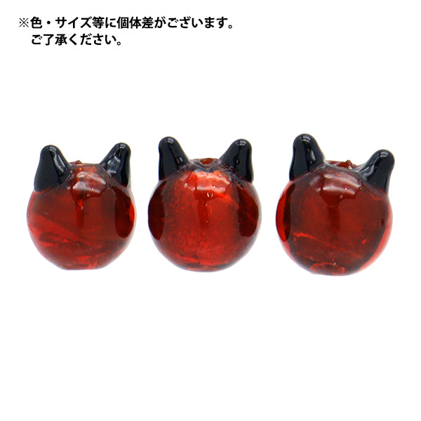 مادة الملحقات “زجاج نيكو”خرز قطعتين احمر 6-6635-10"