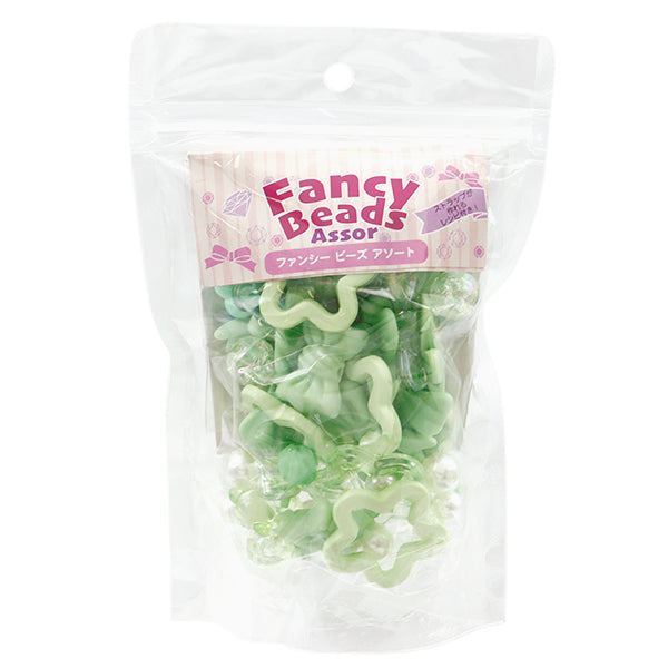 пакетБисер "Причудливые бусины ассорти зеленые 10-4747"