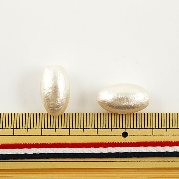 Бисер "Хлопковая жемчужная natsume белый около 11 х 20 мм 4 штуки"