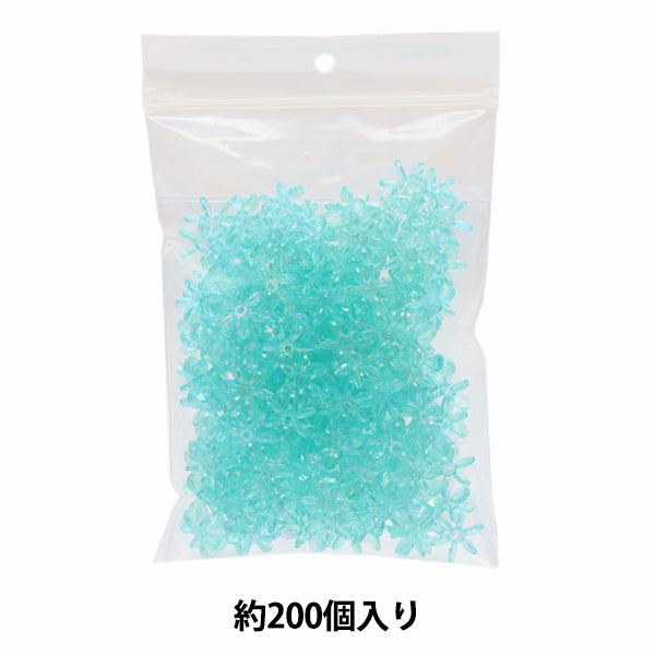 Perlen "Blumenperlen Breite ca. 1,4 cm 7. Farbe Hellblau"