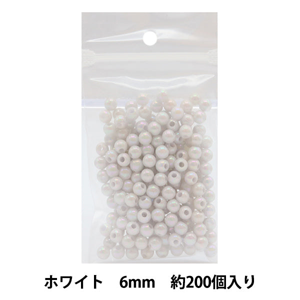 خرز 『مارو』خرز العرض تقريبًا 6 مم. اللون 10: أبيض