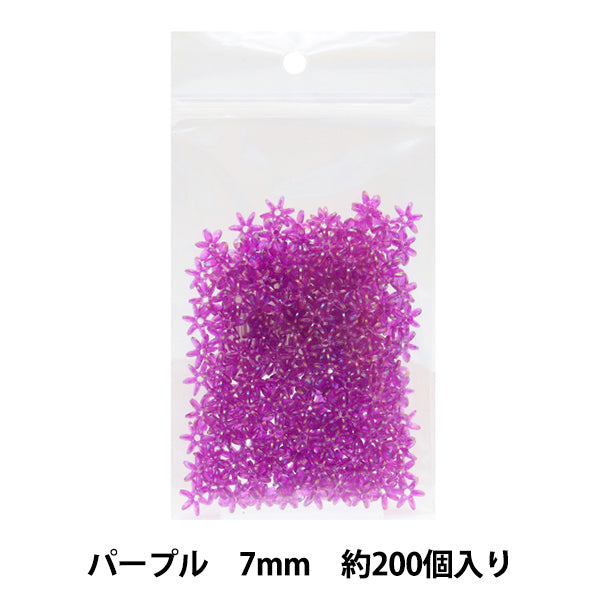 Бисер «Ширина цветочных бусин около 7 мм 12 -й цвет фиолетовый»