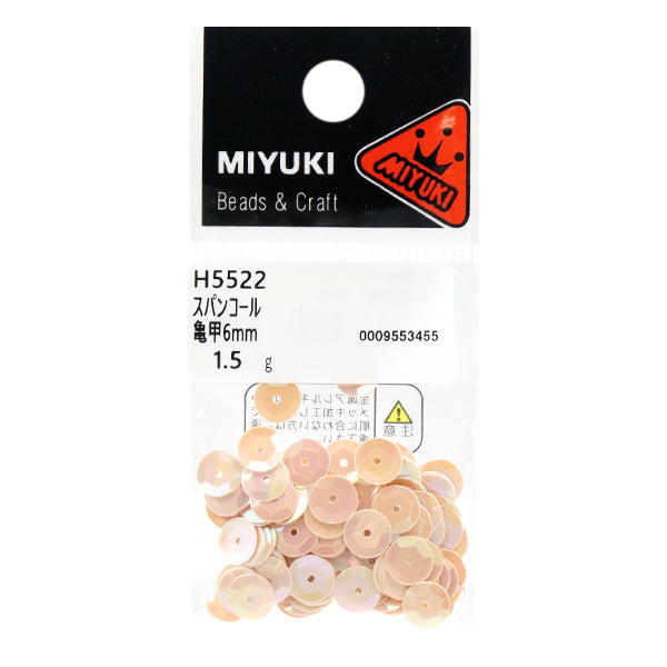 Sequin "Sequins, Tortoiseshell, Color, Aurora, Approx. 6mm, H5522" MIYUKI