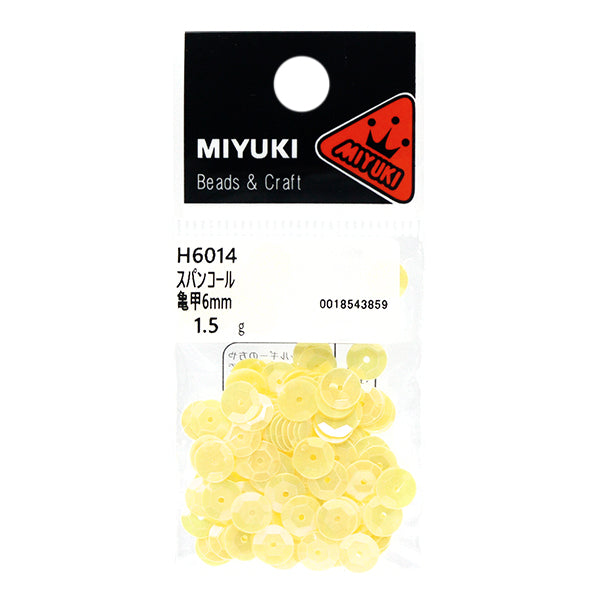 Sequin "Sequins, Tortoiseshell, Rainbow, Yellow, Approx. 6mm, H6014" MIYUKI