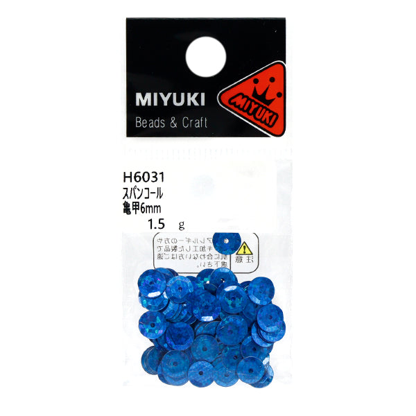 Sequin "Sequins, Tortoiseshell, Prism, Blue, Approx. 6mm, H6031" MIYUKI