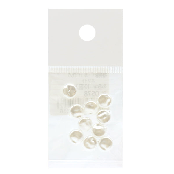 Perlen "Harzperlen Barockweiß 4mm x 8mm 10 Pl0578"