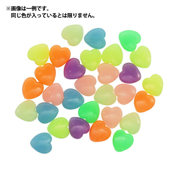 خرز `` مضيئةخرز مزيج قلب 8.8 ملم تقريبًا 30 قطعة BE1631-XXX”